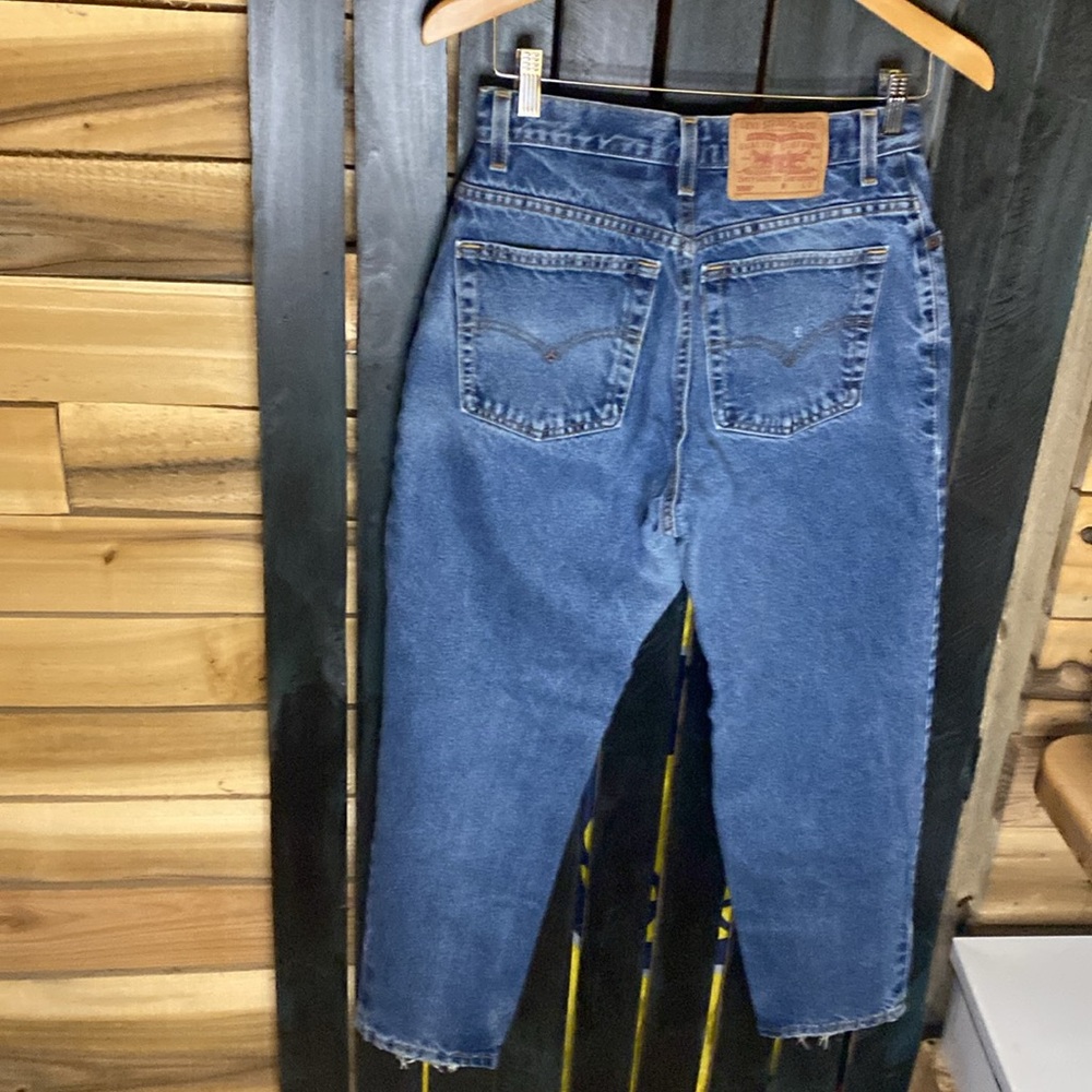 Vintage Y2K Levi’s 550 Relaxed fit tapered leg Jeans 4 Short high waist made USA - Picture 2 of 10